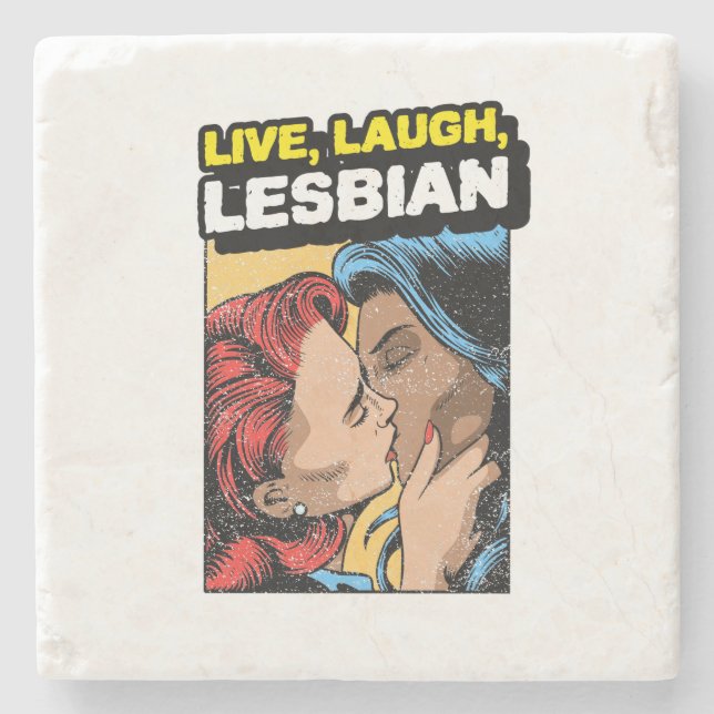 Dessous-de-verre En Pierre Vivez Riez Lesbienne (Devant)