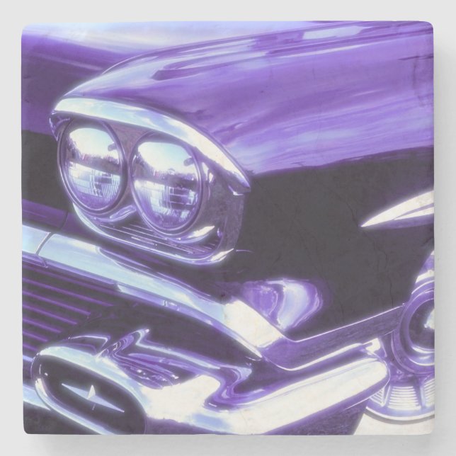 Dessous-de-verre En Pierre Voiture classique : Chevrolet 1958 (Devant)