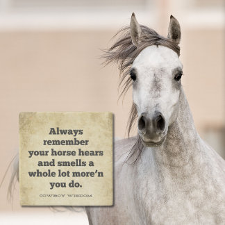 Dessous-de-verre En Pierre Votre cheval entend et sent | Sagesse de Cowboy