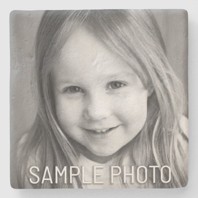 Dessous-de-verre En Pierre Votre image faite sur commande (Devant)