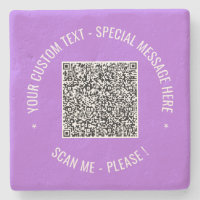 Votre QR Code Scan Info Dessous de verre de pierre