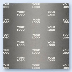 Dessous-de-verre En Pierre Votre simple logo répétitif   Gradient noir et gri
