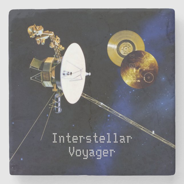 Dessous-de-verre En Pierre Voyager interstellaire (Devant)