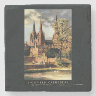 Dessous-de-verre En Pierre Vue de cathédrale de Lichfield