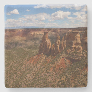 Dessous-de-verre En Pierre Vue depuis le sentier Canyon Rim à Colorado Monume