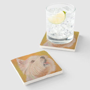 Dessous-de-verre En Pierre West Highland White Terrier Portrait