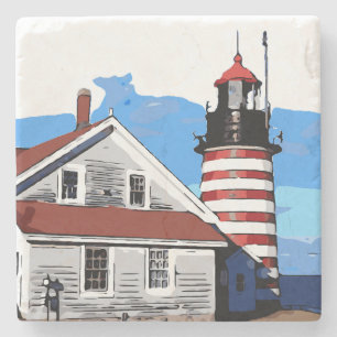 DESSOUS-DE-VERRE EN PIERRE WEST QUODDY HEAD