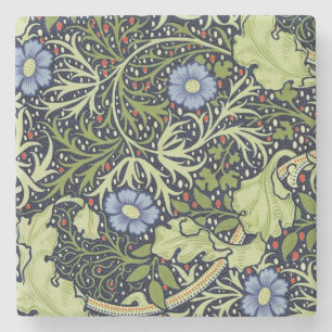 Dessous-de-verre En Pierre William Morris Fleur d'antiquité aux algues marine