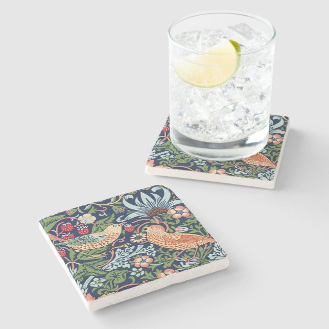 Dessous-de-verre En Pierre William Morris Strawberry Thief (Côté)