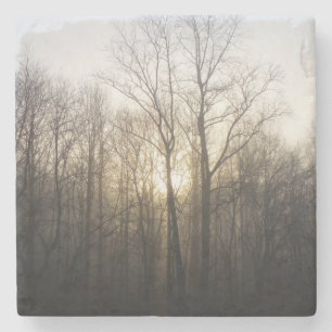 Dessous-de-verre En Pierre Winter Fog Sunrise Nature Photographie