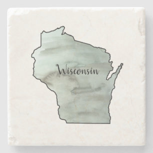 Dessous-de-verre En Pierre Wisconsin Illustration peinture céramique