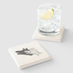 Dessous-de-verre En Pierre Wolf Silhouette