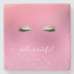 Dessous-de-verre En Pierre Yeux rose or