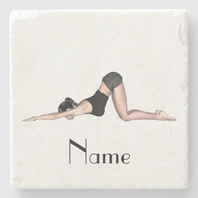 Dessous-de-verre En Pierre Yoga Poses Thunder_Cove (Devant)