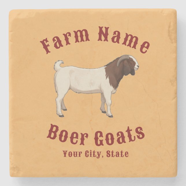Dessous-de-verre En Pierre Your Farm Boer Goats (Devant)