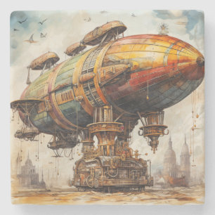Dessous-de-verre En Pierre Zeppelin Steampunk vintage (1)