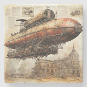Dessous-de-verre En Pierre Zeppelin Steampunk vintage (3)