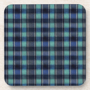 Dessous de verre en plastique à motif tartan carre