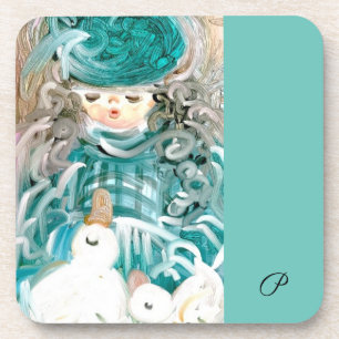 dessous de verre en plastique brillant avec suppor