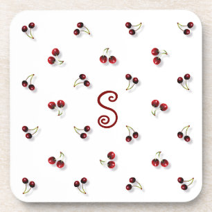 Dessous de verre en plastique cerises