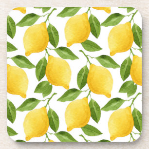 Dessous de verre en plastique citrons brillants