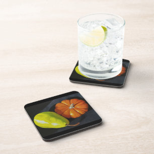 Dessous de verre en plastique citrouille et poire