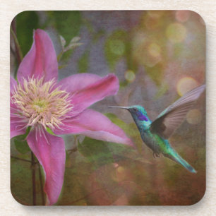 Dessous de verre en plastique colibri