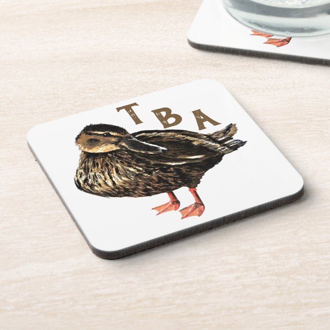 Dessous de verre en plastique de canard (Côté gauche)