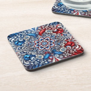 Dessous de verre en plastique dur aux couleurs fra