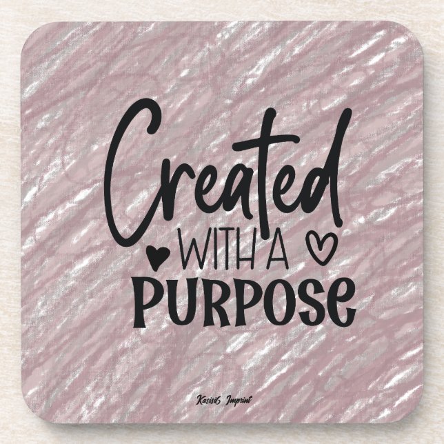 Dessous de verre en plastique dur avec dossier en  (Devant)