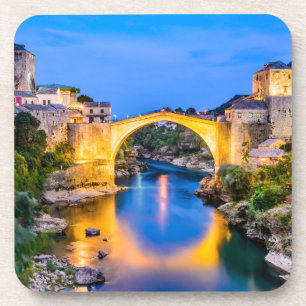 Dessous de verre en plastique dur avec dossier en 