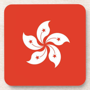 Dessous de verre en plastique dur avec drapeau de