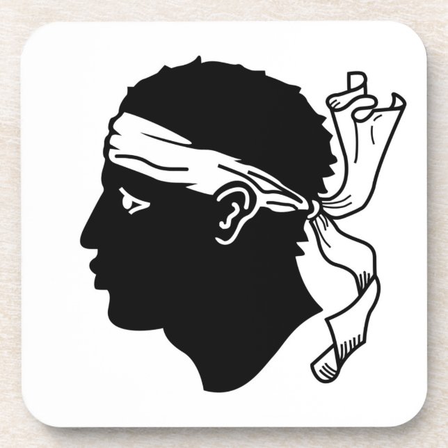 Dessous de verre en plastique dur avec drapeau de  (Devant)