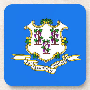 Dessous de verre en plastique dur avec drapeau du 