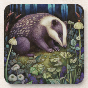 Dessous de verre en plastique dur Badger de minuit