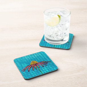 Dessous de verre en plastique dur Coneflower