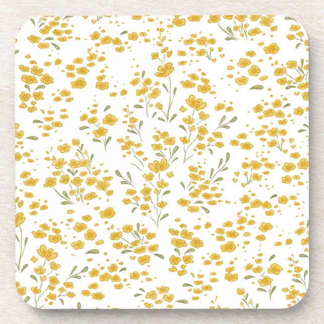 Dessous de verre en plastique dur dans le jaune de (Devant)