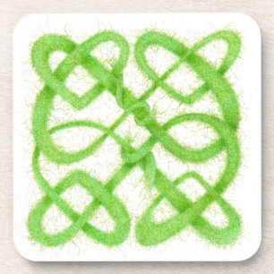 DESSOUS DE VERRE EN PLASTIQUE DUR GREEN CELTIC KNO