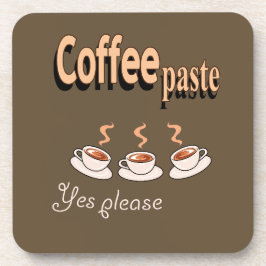 Dessous de verre en plastique dur Pâte de café amu