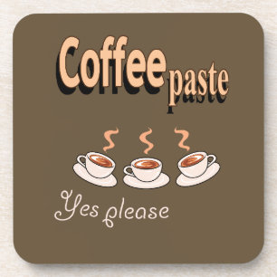 Dessous de verre en plastique dur Pâte de café amu