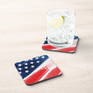 Dessous de verre en plastique dur patriotique