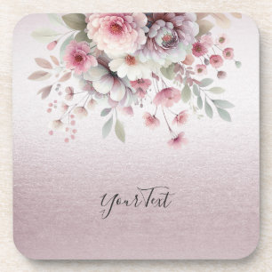 Dessous de verre en plastique dur rose blanc moder