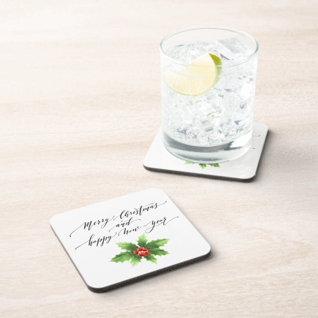 Dessous de verre en plastique dur Set-Christmas Ho (Côté Droit)