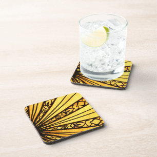 Dessous de verre en plastique dur Sunburst