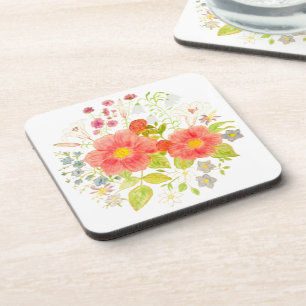 Dessous de verre en plastique floral