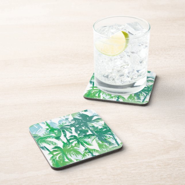 Dessous de verre en plastique Palmes tropicales (Côté Droit)