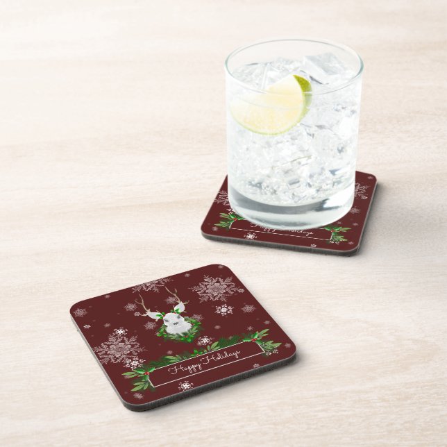 Dessous de verre en plastique Red Reindeer (Côté Droit)