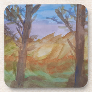 Dessous de verre en plastique Sunset Trees