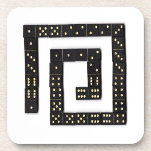 Dessous de verre en spirale de domino