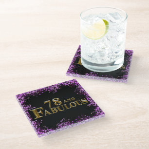 Dessous-de-verre En Verre 78e anniversaire 